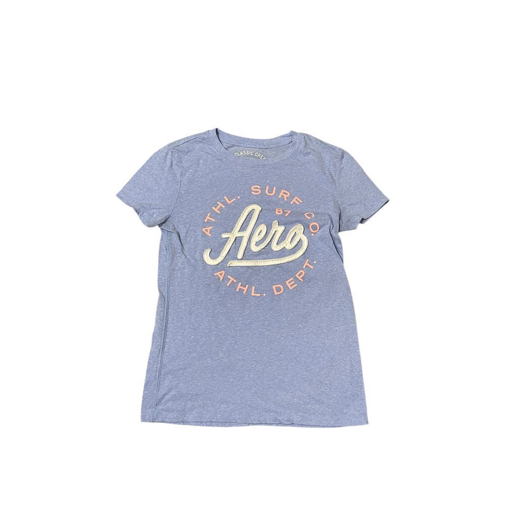 Aeropostale Classic Crew Graphic T-Shirt Surf Co Athletic Department‎ Logo Large